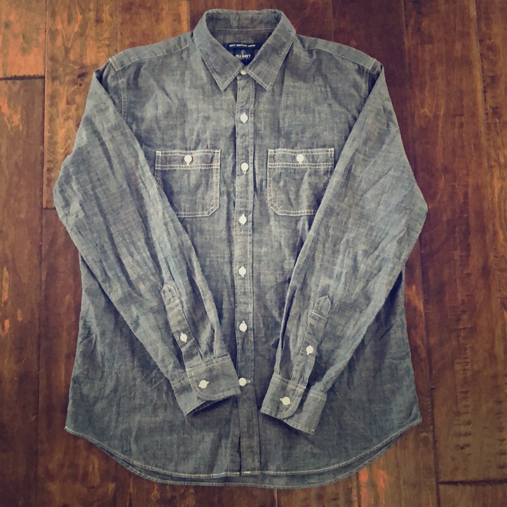 Chambray Button-Up Shirt
